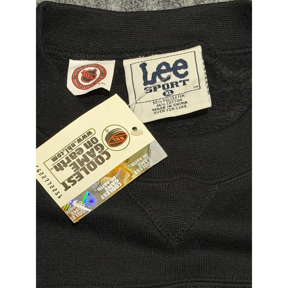 NWT Lee Sport Detroit Red Wings Sweatshirt Mens XL Black NHL Western Conference - Picture 3 of 5